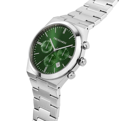 Orologio Uomo Trussardi T-Milano Multifunzione Acciaio Quadrante Verde R2453175010 - Arena Gioielli