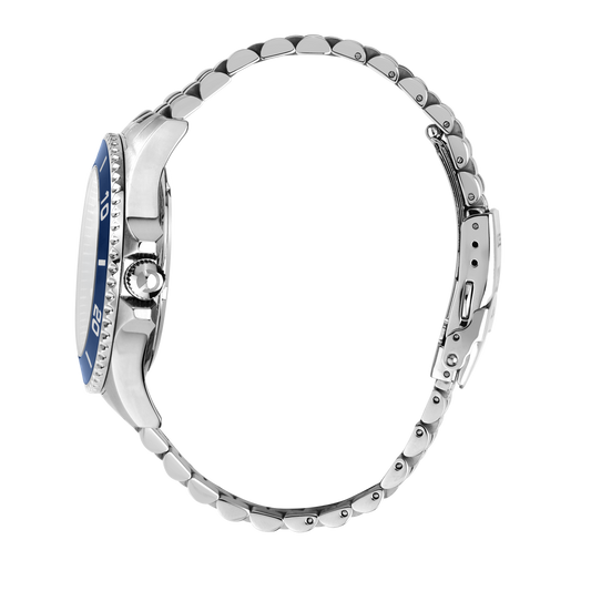 Orologio Uomo Sector 230 Automatico Skeleton in Acciaio Silver con Lunetta Blu R3223161025 - Sector