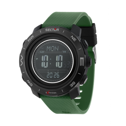 Orologio Digitale Uomo Sector Ex-52 Cinturino Verde R3251351001
