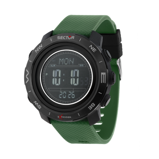 Orologio Digitale Uomo Sector Ex-52 Cinturino Verde R3251351001 - Arena Gioielli - Sector