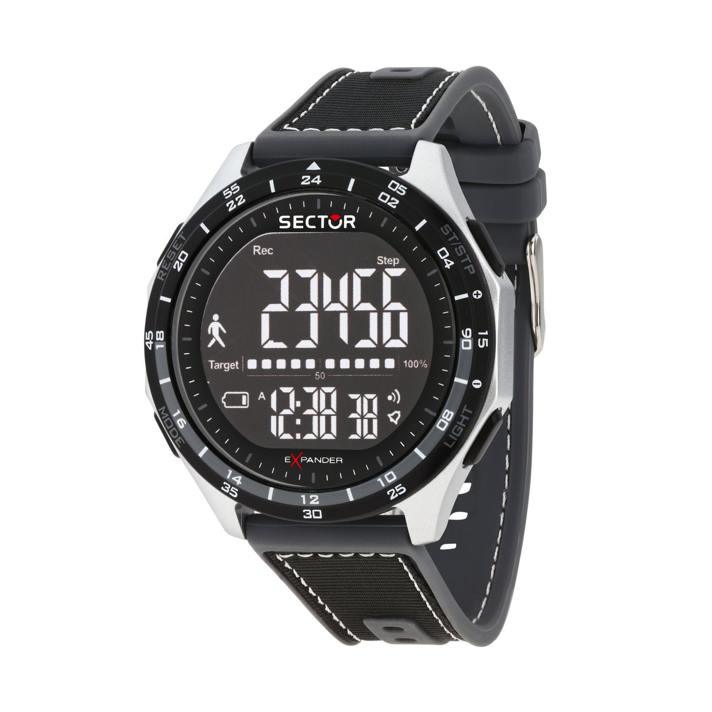 Orologio Digitale Uomo Sector Ex-53 Cinturino Nero e Grigio R3251352001 - Sector