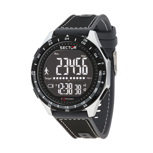 Orologio Digitale Uomo Sector Ex-53 Cinturino Nero e Grigio R3251352001 - Arena Gioielli - Sector