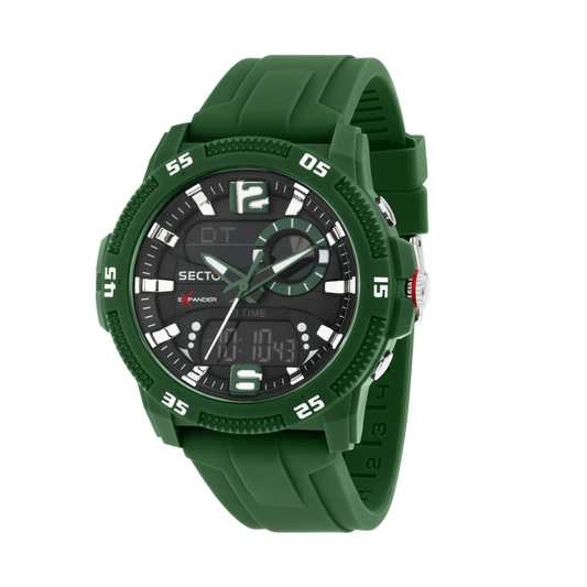 Orologio Digitale Uomo Sector Ex-56 Cinturino Verde R3251355001 - Arena Gioielli - Sector