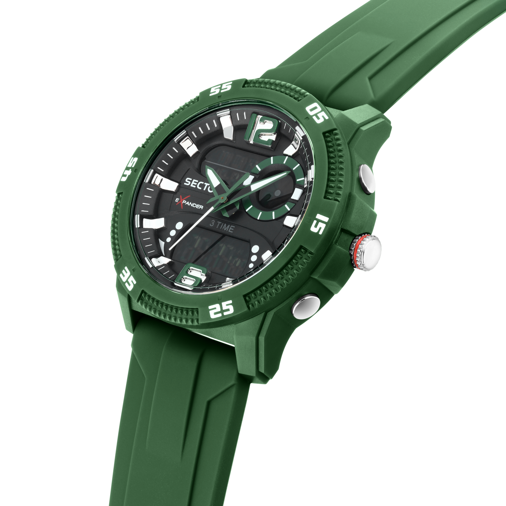 Orologio Digitale Uomo Sector Ex-56 Cinturino Verde R3251355001 - Arena Gioielli