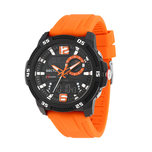Orologio Digitale Uomo Sector Ex-56 Cinturino Arancione R3251355002 - Arena Gioielli - Sector