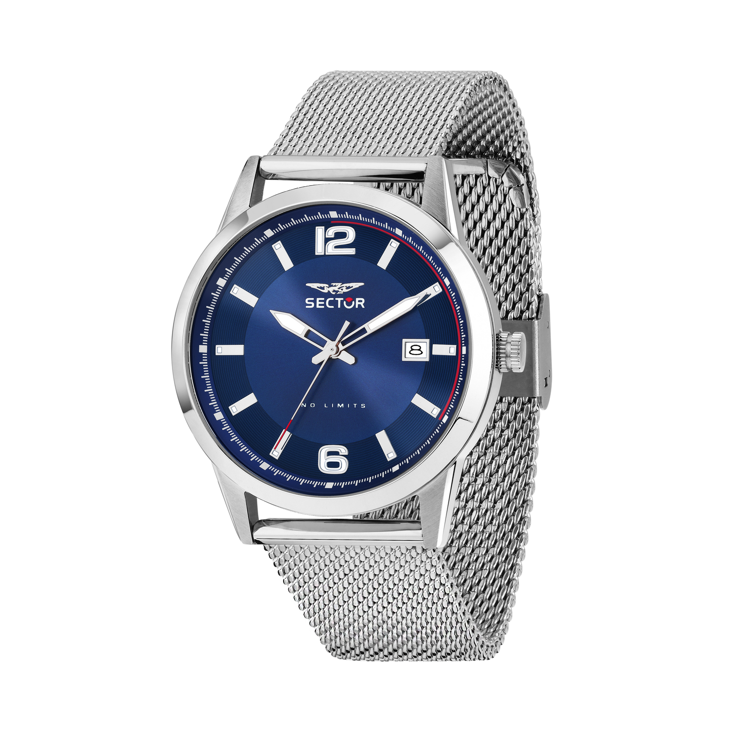 Orologio Uomo Sector 660 Solo Tempo in Acciaio Maglia Milano Silver con Quadrante Blu R3253517035 - Sector