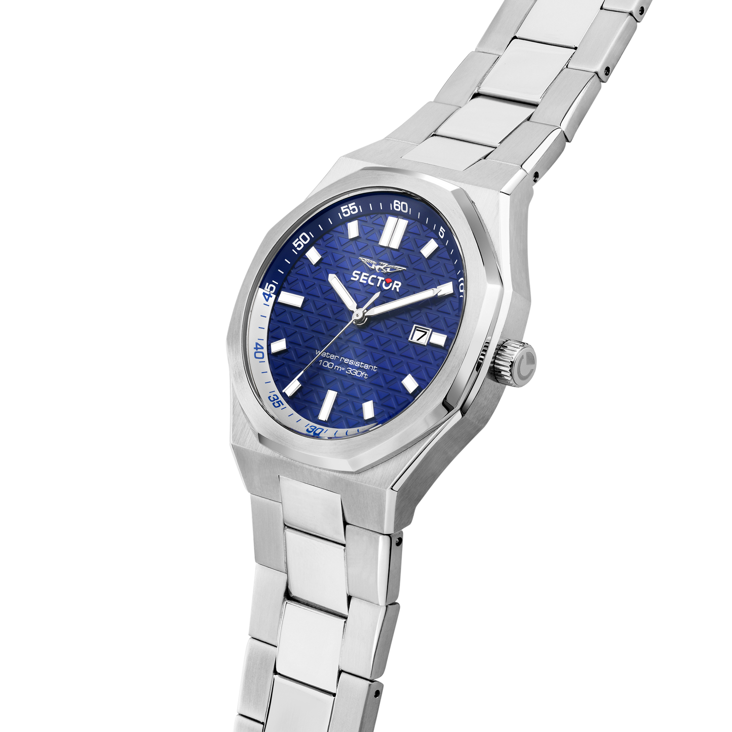 Orologio Uomo Sector OTTO150 Solo Tempo in Acciaio Silver con Quadrante Blu R3253550002 - Sector
