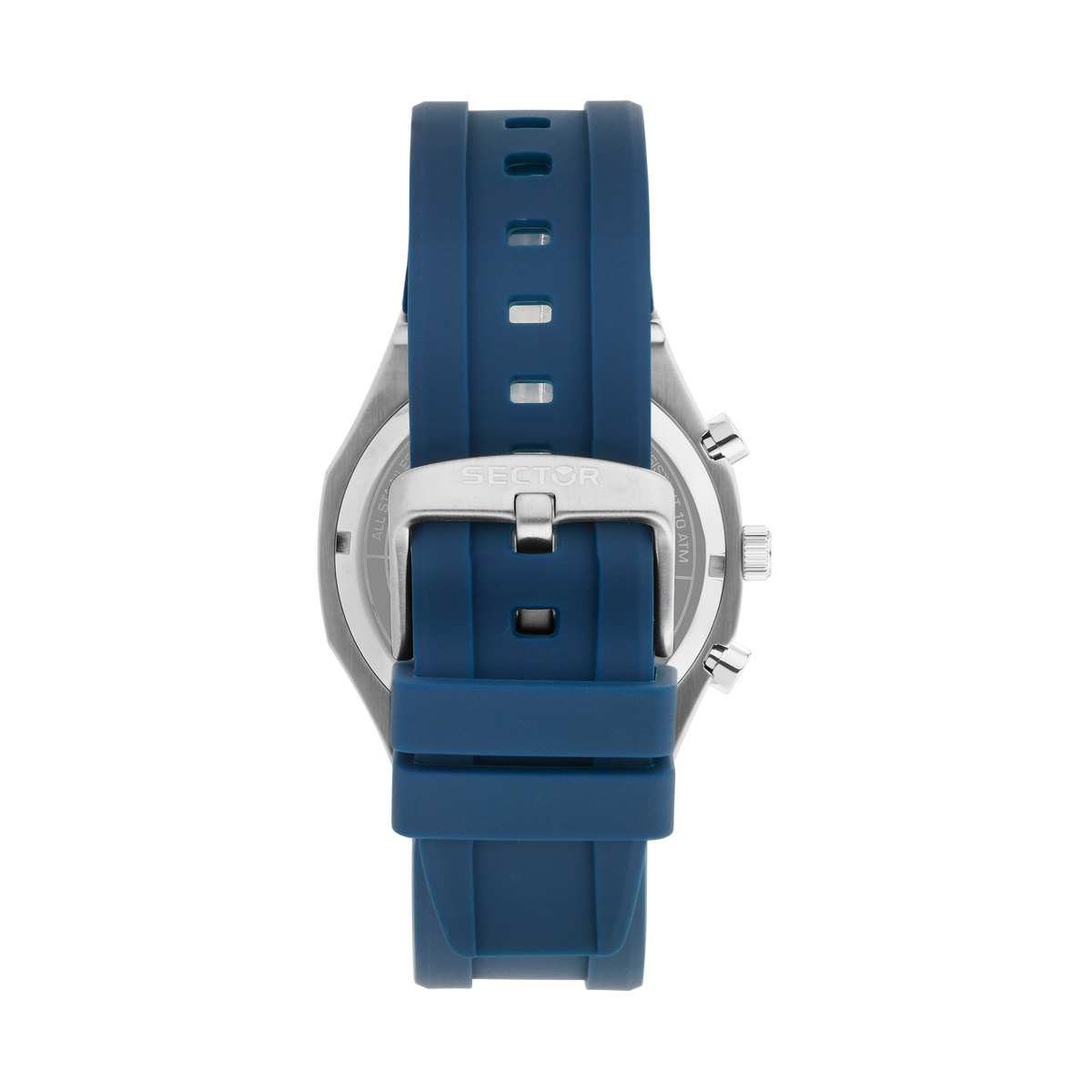 Orologio Uomo Sector OTTO150 Cronografo in Acciaio Silver e Silicone Blu R3271650001 - Arena Gioielli - Sector