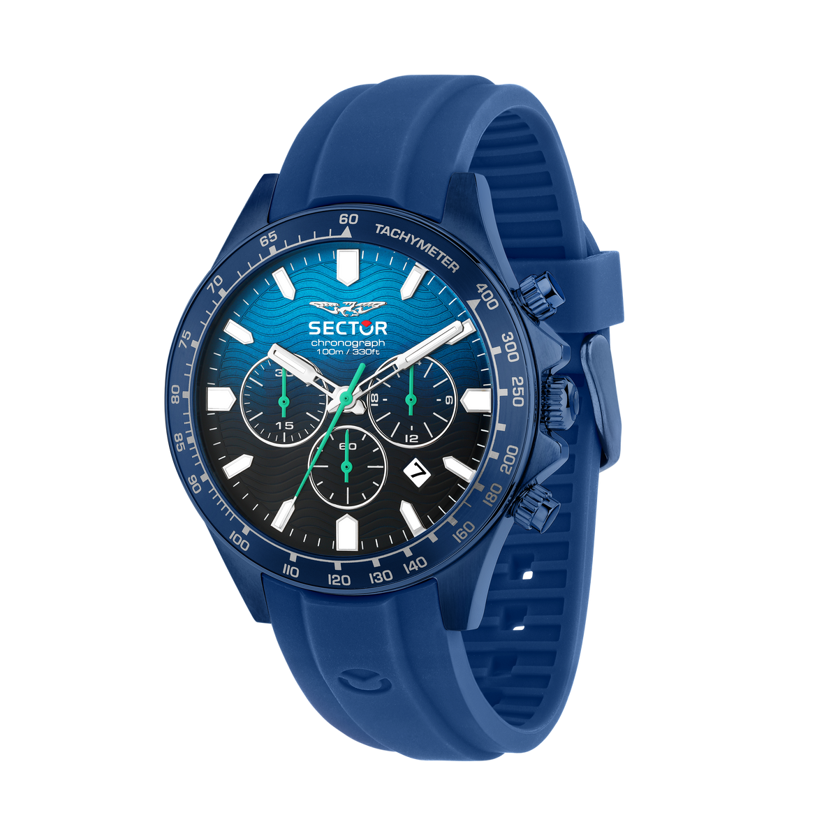 Orologio Uomo Sector 230 Cronografo in Acciaio Blu e Silicone Blu R3271661036 - Arena Gioielli - Sector