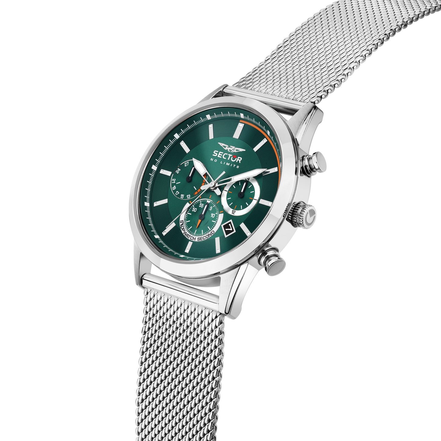 Orologio Uomo Sector 660 Cronografo Maglia Milano Quadrante verde R3273617012 - Sector
