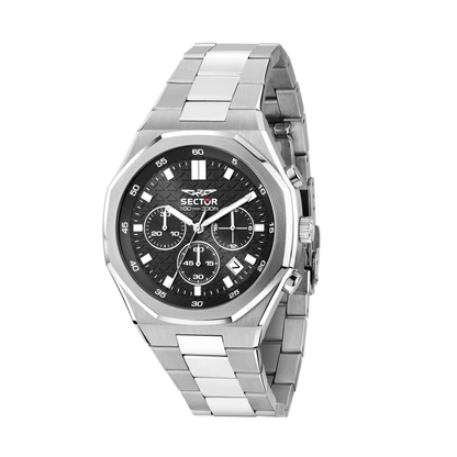 Orologio Uomo Sector OTTO150 Cronografo in Acciaio Silver con Quadrante Nero R3273650003 - Arena Gioielli