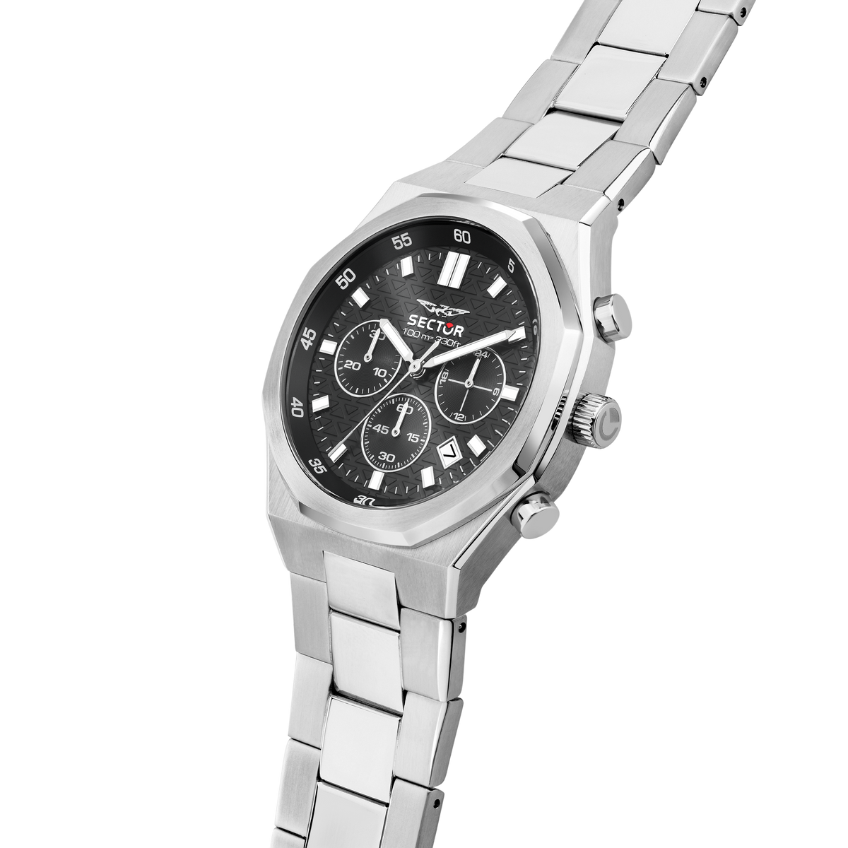 Orologio Uomo Sector OTTO150 Cronografo in Acciaio Silver con Quadrante Nero R3273650003 - Arena Gioielli - Sector