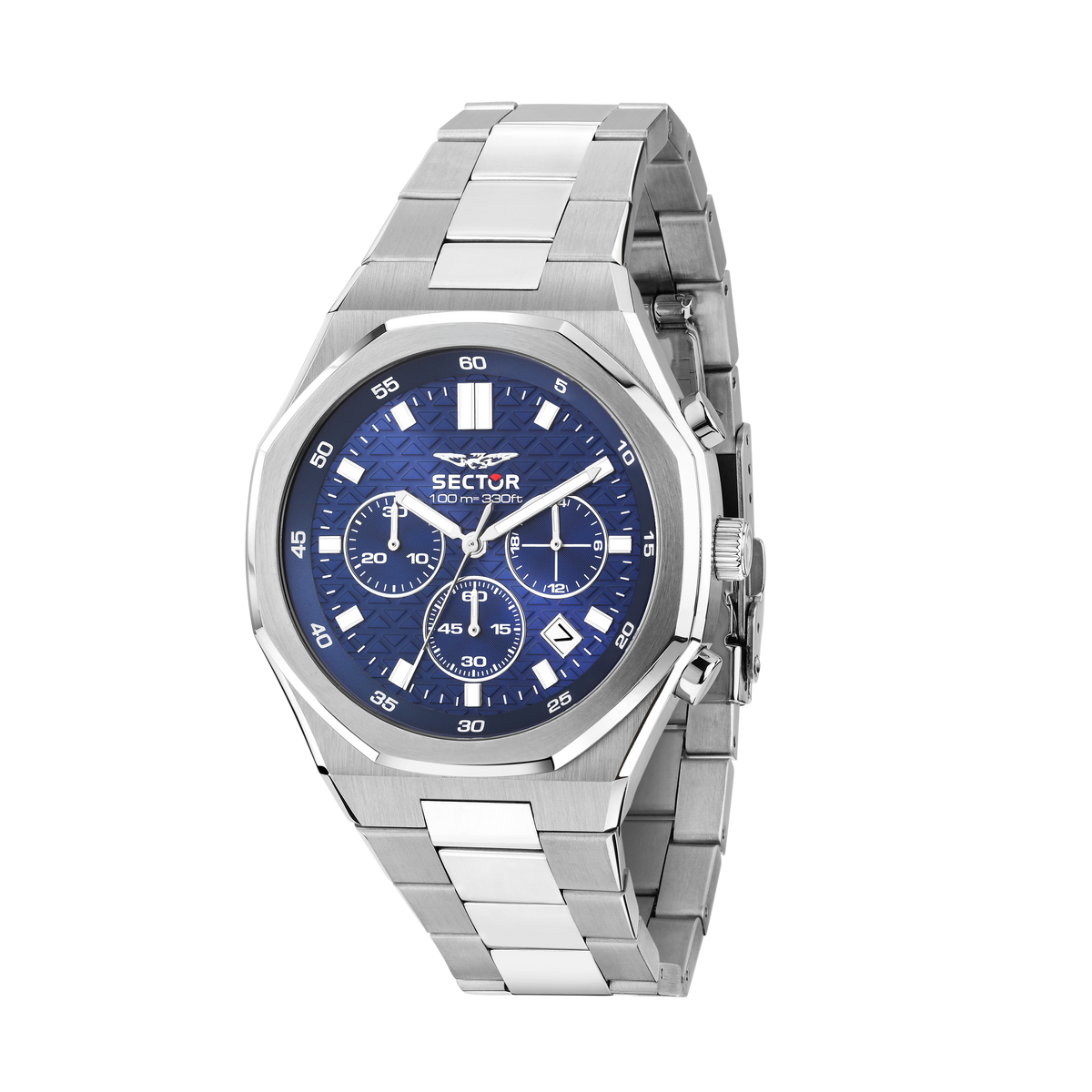 Orologio Uomo Sector OTTO150 Cronografo in Acciaio Silver con Quadrante Blu R3273650004 - Arena Gioielli - Sector