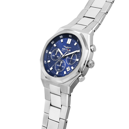 Orologio Uomo Sector OTTO150 Cronografo in Acciaio Silver con Quadrante Blu R3273650004 - Arena Gioielli