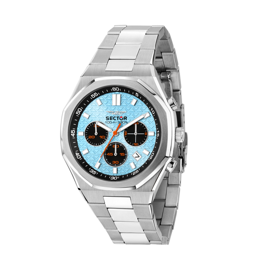 Orologio Uomo Sector OTTO150 Cronografo in Acciaio Silver con Quadrante Celeste R3273650005 - Sector