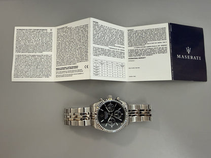 Orologio Uomo Maserati Competizione Multifunzione in Acciaio Silver con Quadrante Nero R8853100050