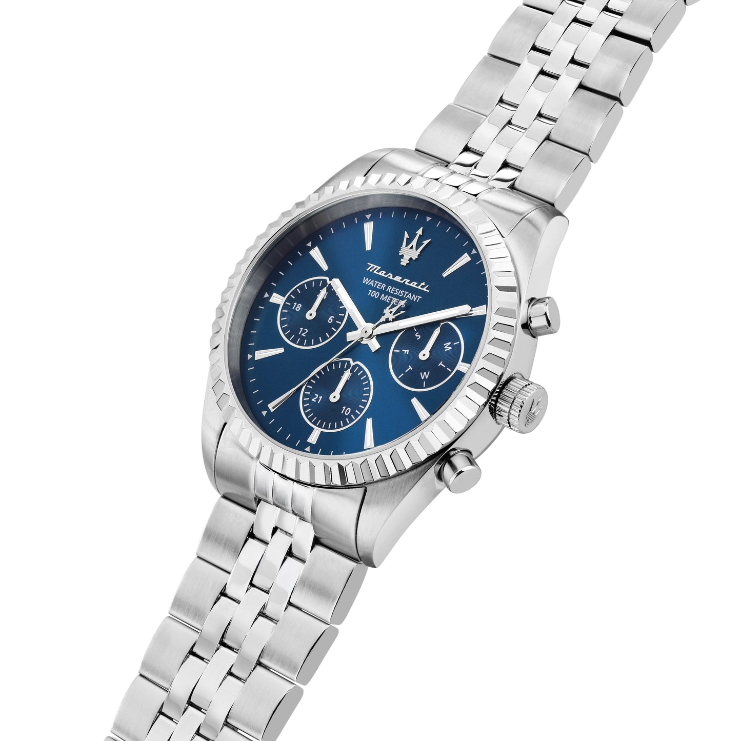 Orologio Uomo Maserati Competizione Multifunzione in Acciaio Silver con Quadrante Blu R8853100051 - Maserati