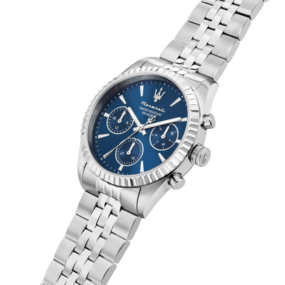 Orologio Uomo Maserati Competizione Multifunzione in Acciaio Silver con Quadrante Blu R8853100051