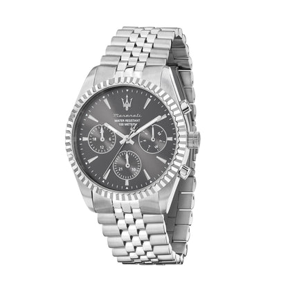 Orologio Uomo Maserati Competizione Multifunzione in Acciaio con Quadrante Grigio R8853100053