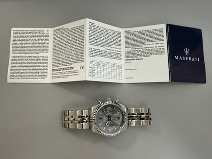 Orologio Uomo Maserati Competizione Multifunzione in Acciaio con Quadrante Grigio R8853100053