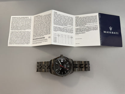 Orologio Uomo Maserati Competizione Solo Tempo in Acciaio Grigio con Datario R8853100054