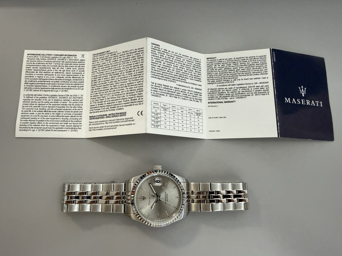 Orologio Uomo Maserati Competizione Solo Tempo in Acciaio Silver con Quadrante Argento R8853100055 - Maserati
