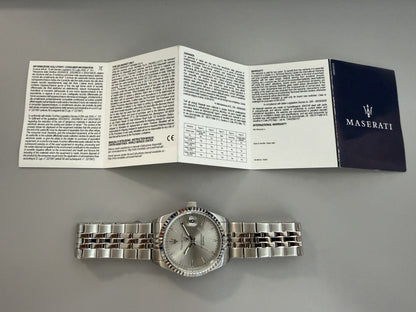 Orologio Uomo Maserati Competizione Solo Tempo in Acciaio Silver con Quadrante Argento R8853100055