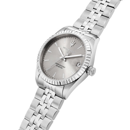 Orologio Uomo Maserati Competizione Solo Tempo in Acciaio Silver con Quadrante Argento R8853100055