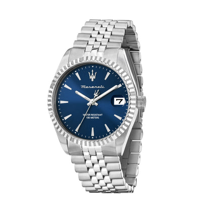 Orologio Uomo Maserati Competizione Solo Tempo in Acciaio con Quadrante Blu R8853100056