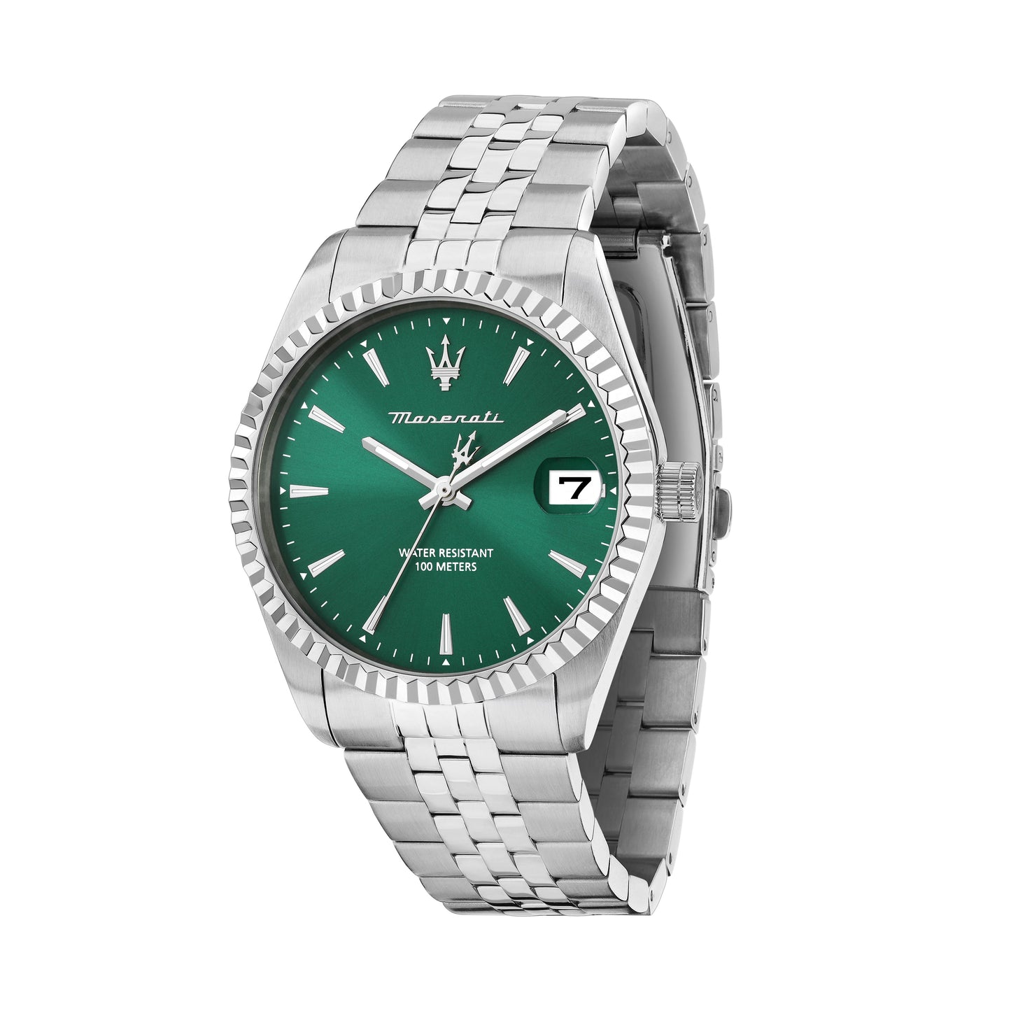 Orologio Uomo Maserati Competizione Solo Tempo in Acciaio Silver con Quadrante Verde R8853100057 - Maserati