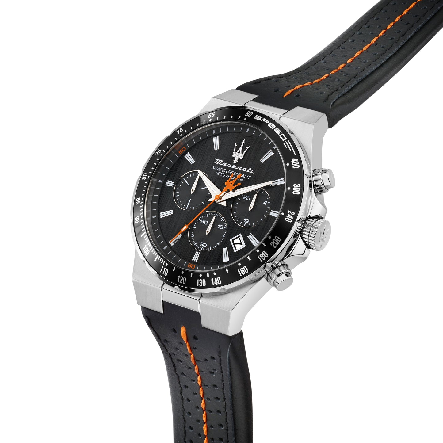 Orologio Uomo Maserati Sfida Cronografo in Acciaio e Cinturino in Pelle Nera R8871640008 - Maserati