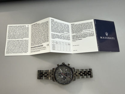 Orologio Uomo Maserati Epoca Cronografo in Acciaio Grigio con Quadrante Grigio R8873618036