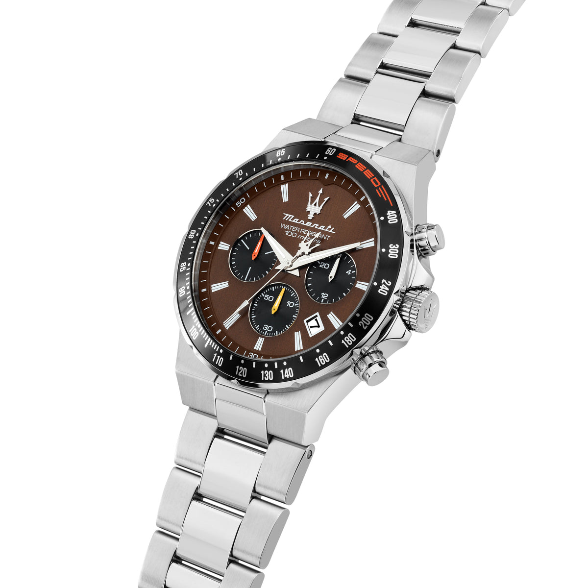 Orologio Uomo Maserati Sfida Cronografo in Acciaio con Quadrante Marrone e Doppio Cinturino R8873640026 - Maserati