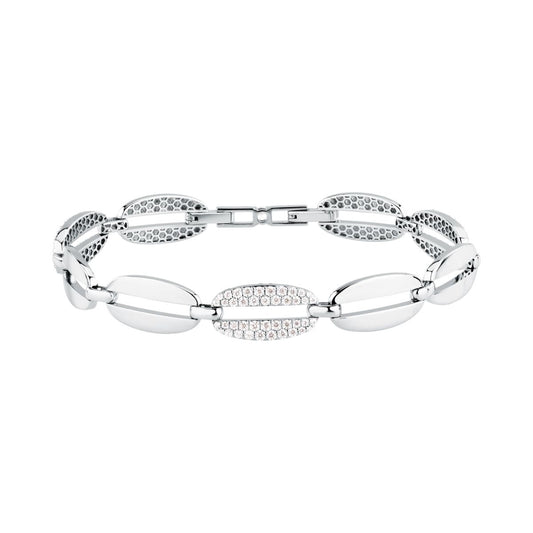 Bracciale Donna Morellato Trame Catena in Argento Sostenibile con Cubic Zirconia Bianchi SAAG01 - Morellato