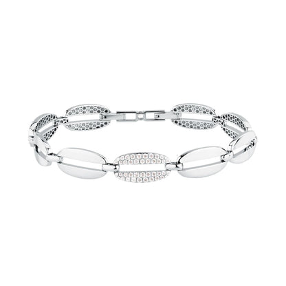 Bracciale Donna Morellato Trame Catena in Argento Sostenibile con Cubic Zirconia Bianchi SAAG01