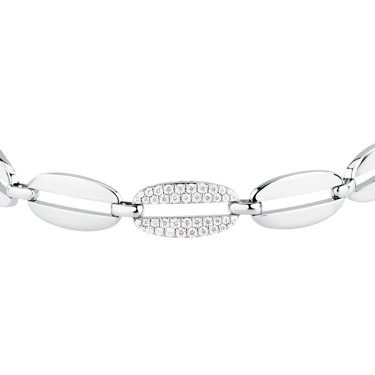 Bracciale Donna Morellato Trame Catena in Argento Sostenibile con Cubic Zirconia Bianchi SAAG01 - Morellato