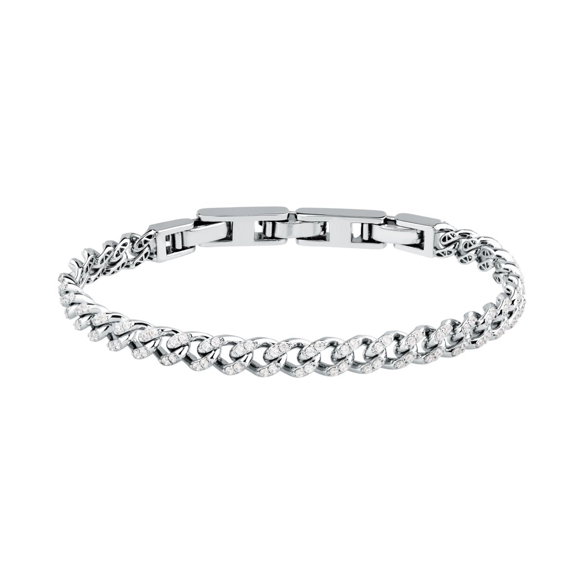 Bracciale Donna Morellato Trame in Argento Sostenibile Silver a Catena con Cubic Zirconia Bianchi SAAG02 - Morellato
