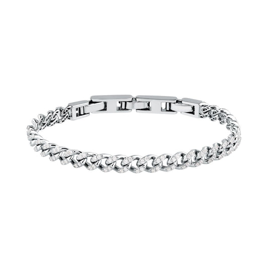 Bracciale Donna Morellato Trame in Argento Sostenibile Silver a Catena con Cubic Zirconia Bianchi SAAG02 - Morellato