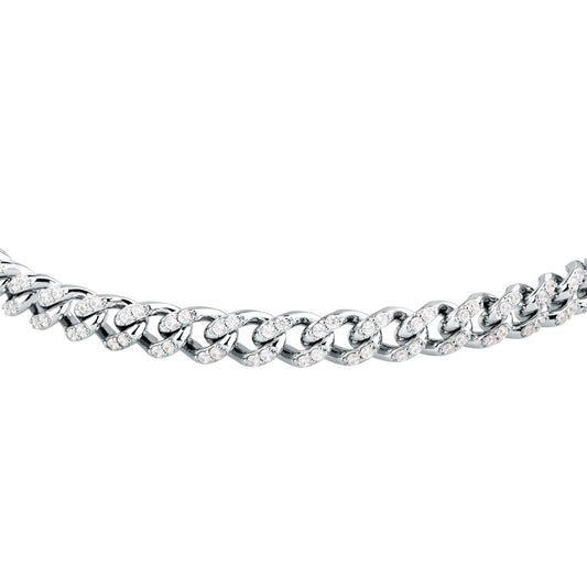 Bracciale Donna Morellato Trame in Argento Sostenibile Silver a Catena con Cubic Zirconia Bianchi SAAG02 - Morellato