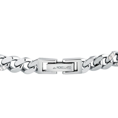 Bracciale Donna Morellato Trame in Argento Sostenibile Silver a Catena Grumetta con Cubic Zirconia Bianchi SAAG03