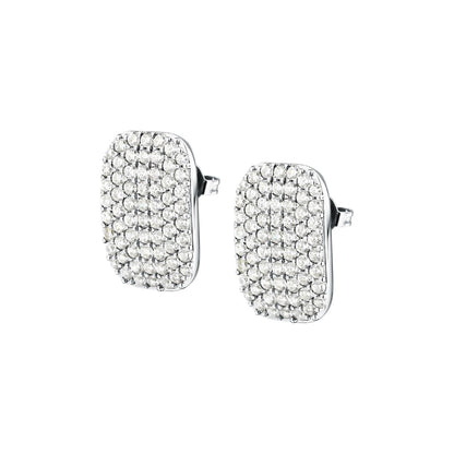 Orecchini Donna Morellato Trame a Lobo in Argento 925 Rodiato con Pavé di Cubic Zirconia SAAG04