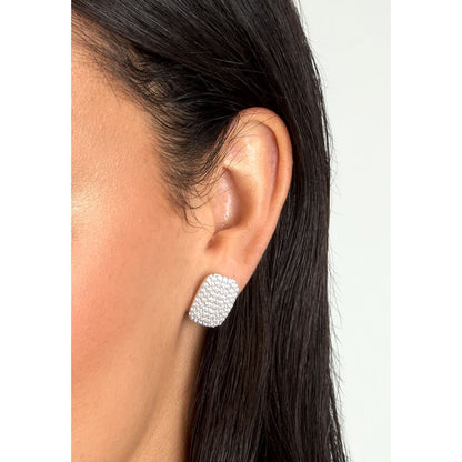 Orecchini Donna Morellato Trame a Lobo in Argento 925 Rodiato con Pavé di Cubic Zirconia SAAG04