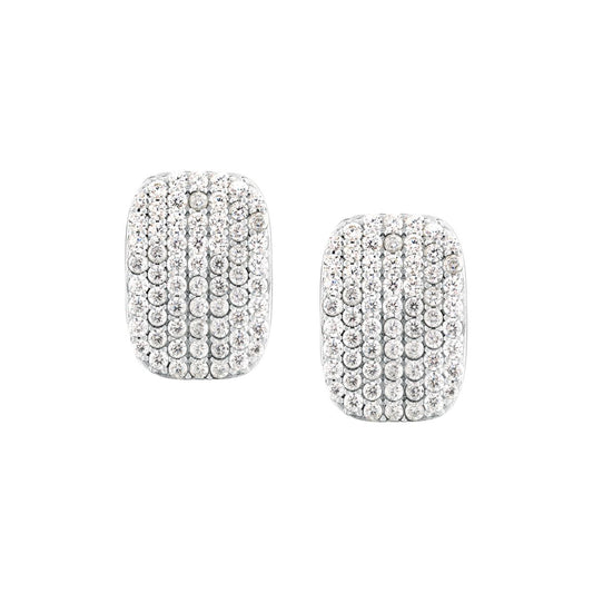 Orecchini Donna Morellato Trame a Lobo in Argento 925 Rodiato con Pavé di Cubic Zirconia SAAG04 - Morellato
