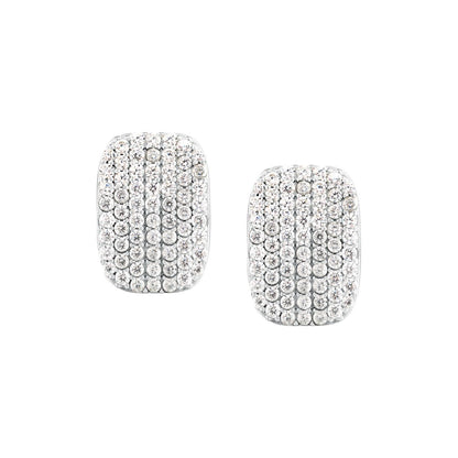 Orecchini Donna Morellato Trame a Lobo in Argento 925 Rodiato con Pavé di Cubic Zirconia SAAG04