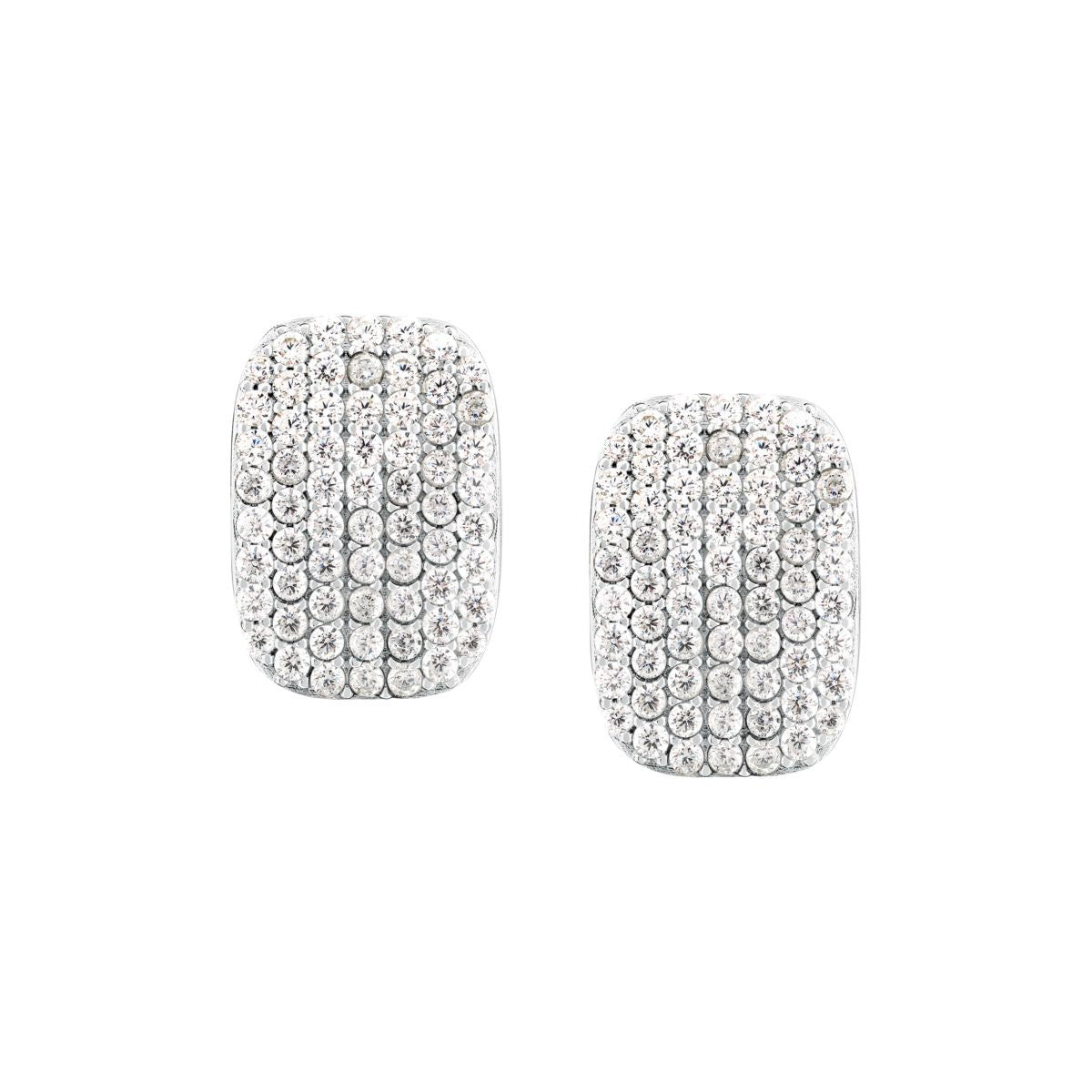 Orecchini Donna Morellato Trame a Lobo in Argento 925 Rodiato con Pavé di Cubic Zirconia SAAG04 - Morellato