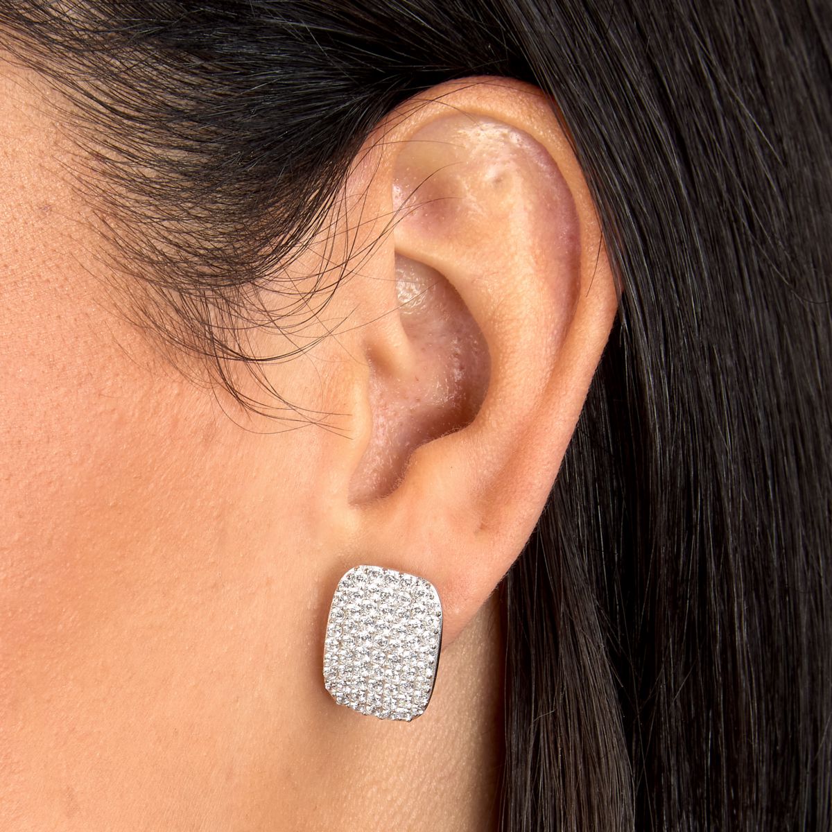 Orecchini Donna Morellato Trame a Lobo in Argento 925 Rodiato con Pavé di Cubic Zirconia SAAG04 - Morellato