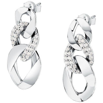 Orecchini Donna Morellato Trame Pendenti a Catena in Argento Sostenibile Silver con Cubic Zirconia SAAG08