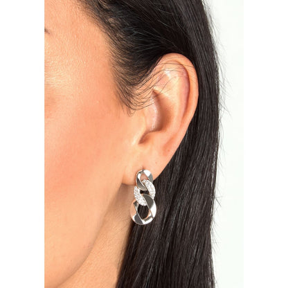 Orecchini Donna Morellato Trame Pendenti a Catena in Argento Sostenibile Silver con Cubic Zirconia SAAG08