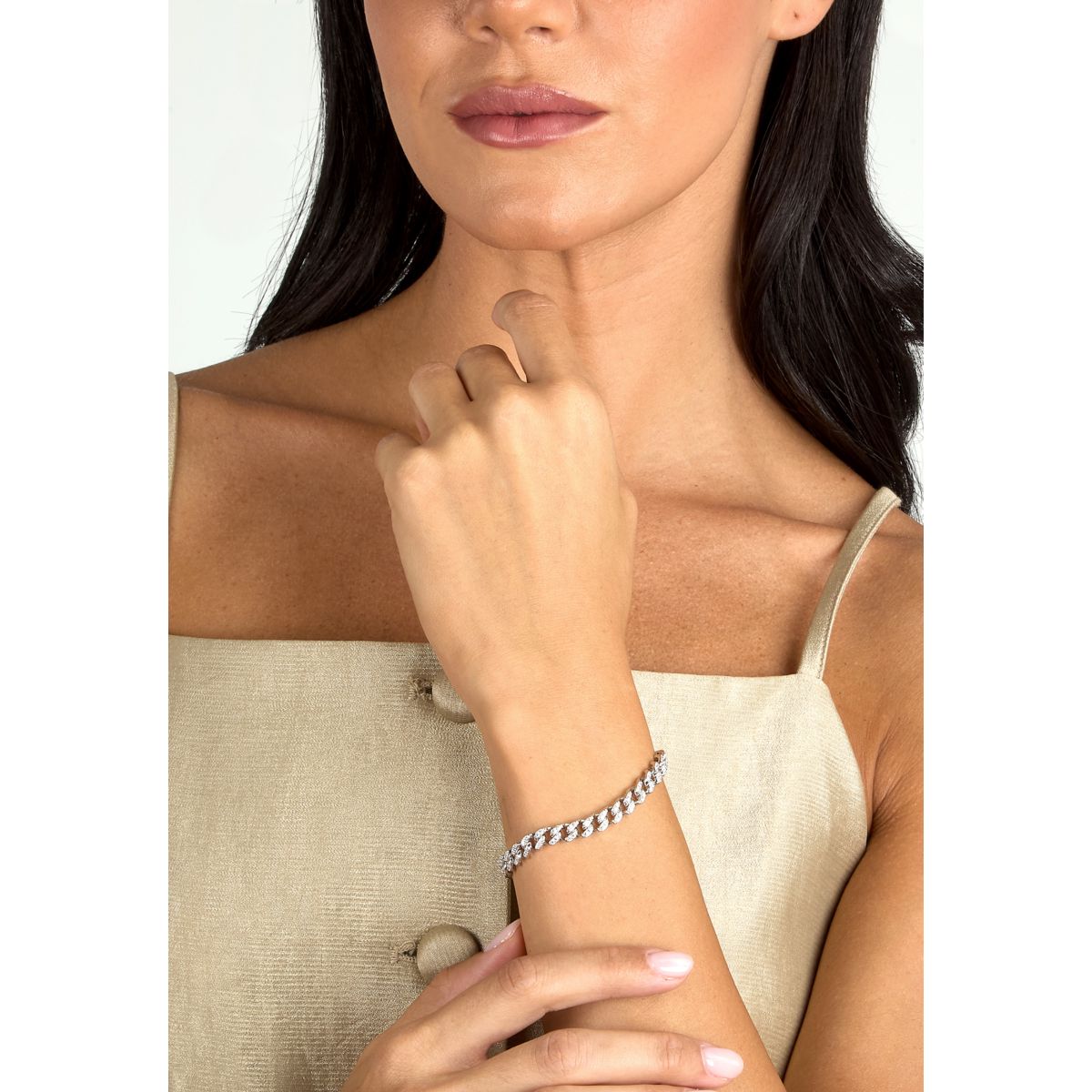 Bracciale Donna Morellato Trame in Argento Sostenibile Silver a Catena con Cubic Zirconia Bianchi SAAG09 - Arena Gioielli