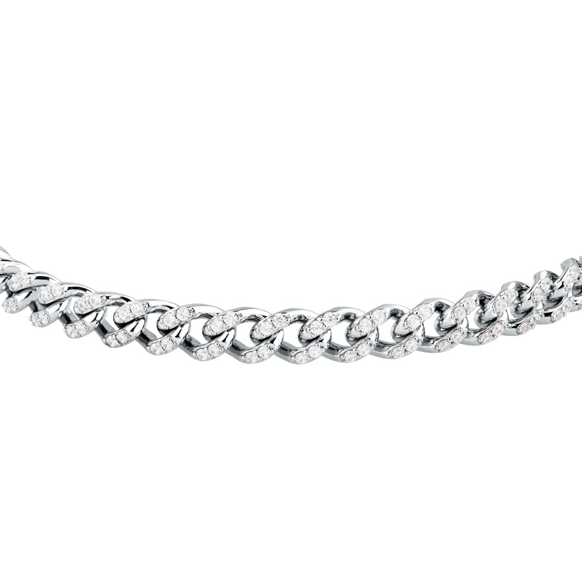 Bracciale Donna Morellato Trame in Argento Sostenibile Silver a Catena con Cubic Zirconia Bianchi SAAG09 - Arena Gioielli